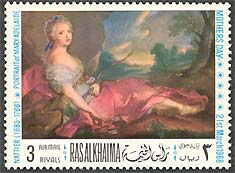 Ras al Khaima, 1968. Princess Marie Adelaide, by J.-M. Nattier. Mi. 224
