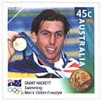 Australia, 9/24/00. Grant Hackett, Swimming: Men's 1500 m Freestyle