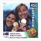 Australia, 9/25/2000. Beach Volleyball: Women's. Team: Kerry Pottharst, Nathalie Cook
