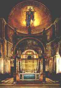 High Altar. Saint Marc's grave, Ciborium and Golden Altar-Piece