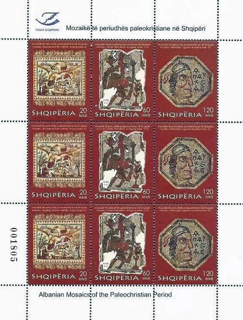 Mosaics of Albania on Stamps — illustration 9