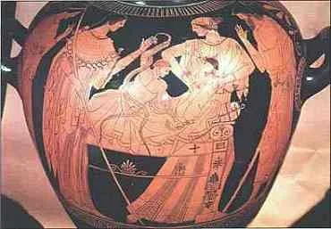 Berlin Painter, Hercules Child and the Snakes. 480-470 B.C.