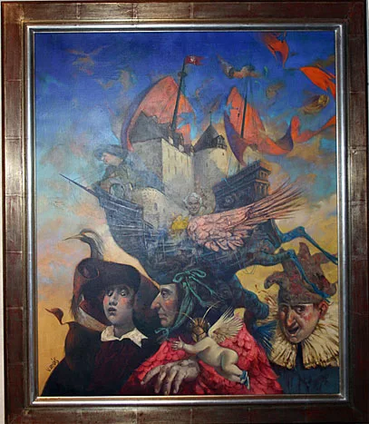 Art at the Gruyère Castle — original stamp illustration