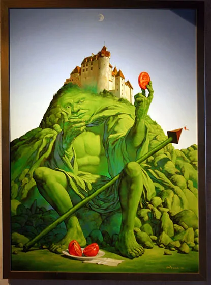 Art at the Gruyère Castle — original stamp illustration