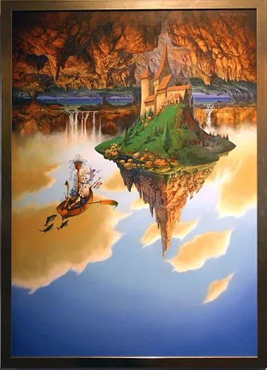 Art at the Gruyère Castle — original stamp illustration