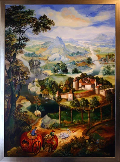 Art at the Gruyère Castle — original stamp illustration