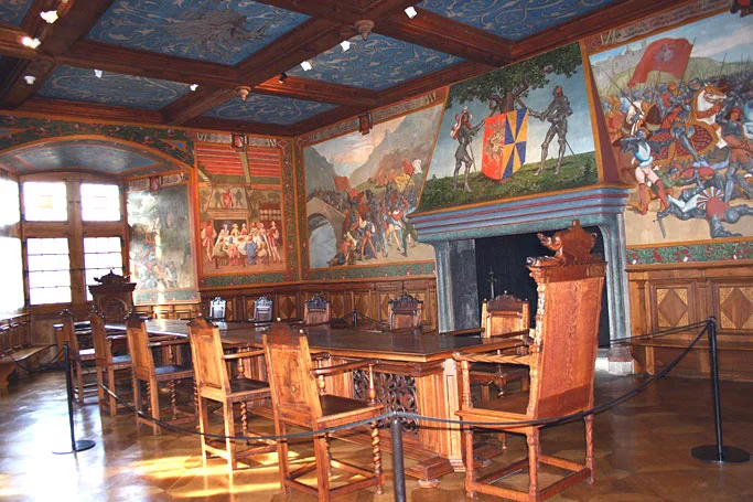 Art at the Gruyère Castle — original stamp illustration