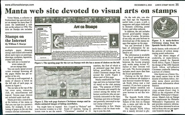 Art on Stamps site News