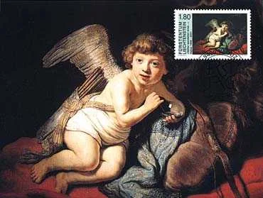 Art Stamps Issues from Liechtenstein — original stamp illustration