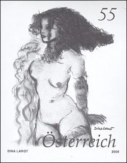 Austria 2008 stamp, Black Print, Female Nude, Dina Larot