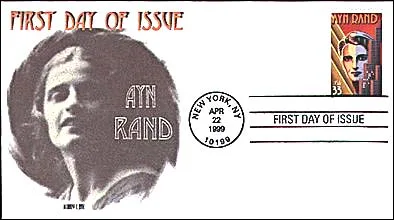 Ayn Rand: The Stamps Collector — original stamp illustration