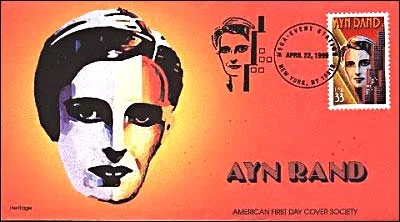 Ayn Rand: The Stamps Collector — original stamp illustration