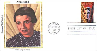 Ayn Rand: The Stamps Collector — original stamp illustration