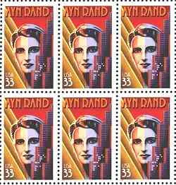 Ayn Rand: The Stamps Collector — original stamp illustration