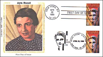 Ayn Rand: The Stamps Collector — original stamp illustration