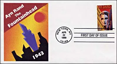 Ayn Rand: The Stamps Collector — original stamp illustration