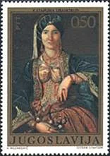 Yugoslavia, 1971. Katarina Ivanovic, Woman in Serbian Costume. Sc. 1081.