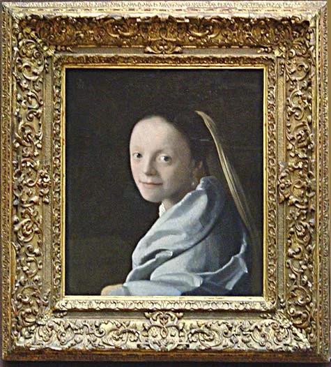 Best Portraits of da Vinci and Vermeer — original stamp illustration