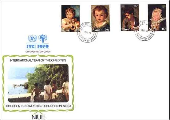 Original illustration from Children's Paintings on Stamps