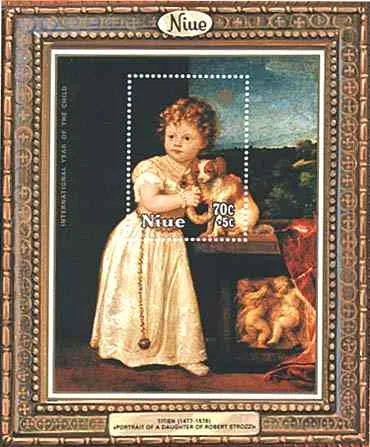 Children's Paintings on Stamps — original stamp illustration