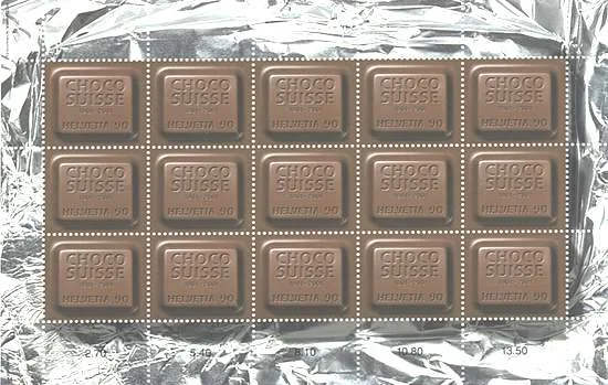 Chocolate on Postage Stamps