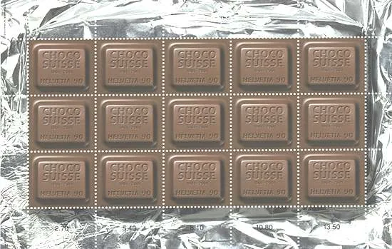 Original philatelic illustration from Chocolate on Stamps