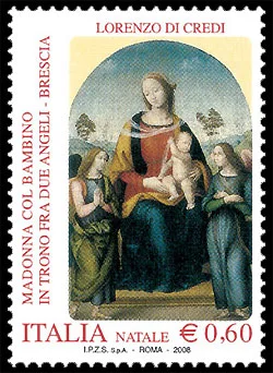 Christmas Art on Stamps 2008 — original stamp illustration