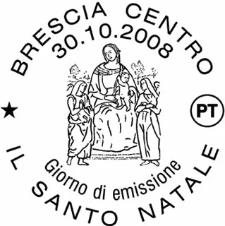 Christmas Art on Stamps 2008 — original stamp illustration