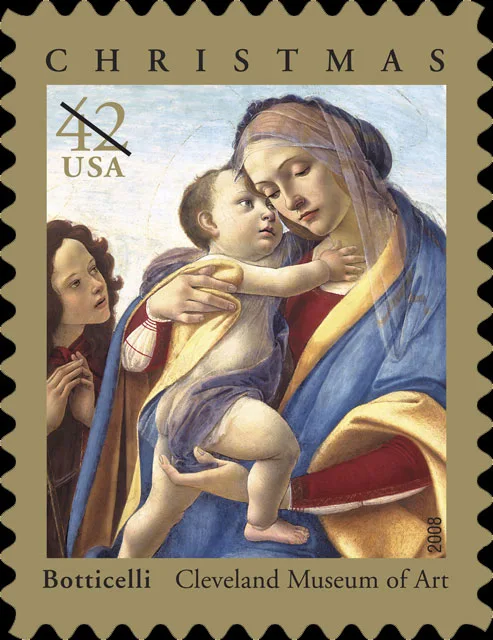 Christmas Art on Stamps 2008 — original stamp illustration