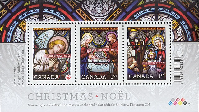 Christmas Art on Stamps 2011 — original stamp illustration