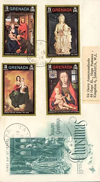 Christmas Philatelic Beauties — original stamp illustration