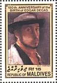 Original illustration from Degas Paintings on Stamps
