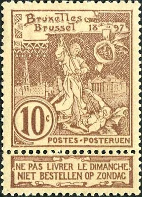 Devils on Postal Stamps — original stamp illustration