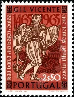 Devils on Postal Stamps — original stamp illustration
