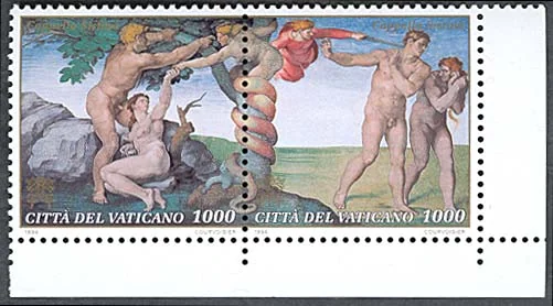 Original philatelic illustration from Devils on Postal Stamps