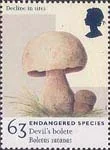 Original philatelic illustration from Devils on Postal Stamps