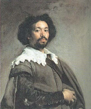 Diego Velazquez - Portrait of Juan de Pareja — original stamp illustration