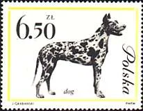 Dog-themed postage stamp, original illustration 10
