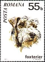 Dog-themed postage stamp, original illustration 13