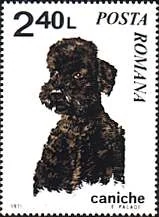 Dog-themed postage stamp, original illustration 14