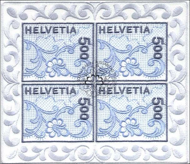 Original philatelic illustration from Embroidery on Stamps
