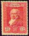 Original illustration from Francesco Goya - the Great Spanish Painter, on Stamps