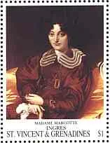 St. Vincent. Jean Auguste Dominique Ingres. Mme Marcotte. Scott 1777g.