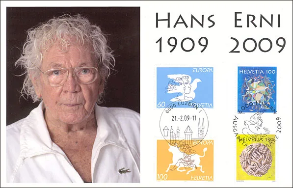 Hans Erni - a Swiss Artist, 100th Birth Anniversary — original stamp illustration