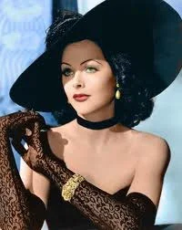 Hedy Lamarr on Stamps — original philatelic illustration