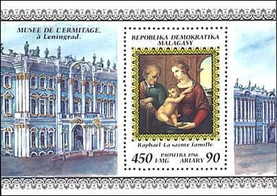 Original illustration from Hermitage Paintings on Foreign Stamps