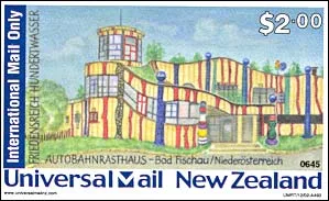 Hundertwasser's 3rd Death Anniversary — original stamp illustration