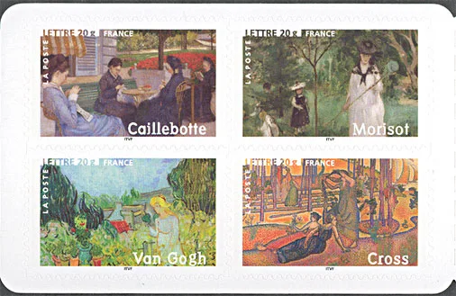 Impressionist Painters on a French Booklet 2006 — original stamp illustration