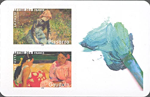 Impressionist Painters on a French Booklet 2006 — original stamp illustration
