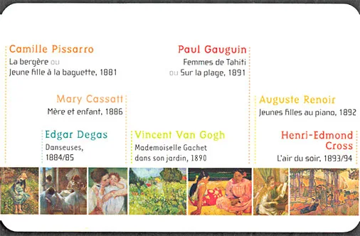 Impressionist Painters on a French Booklet 2006 — original stamp illustration